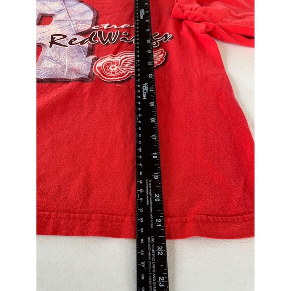 Vintage Y2K Detroit Red Wings NHL Red Long Sleeves Shirt Size 10/12 - Picture 7 of 7
